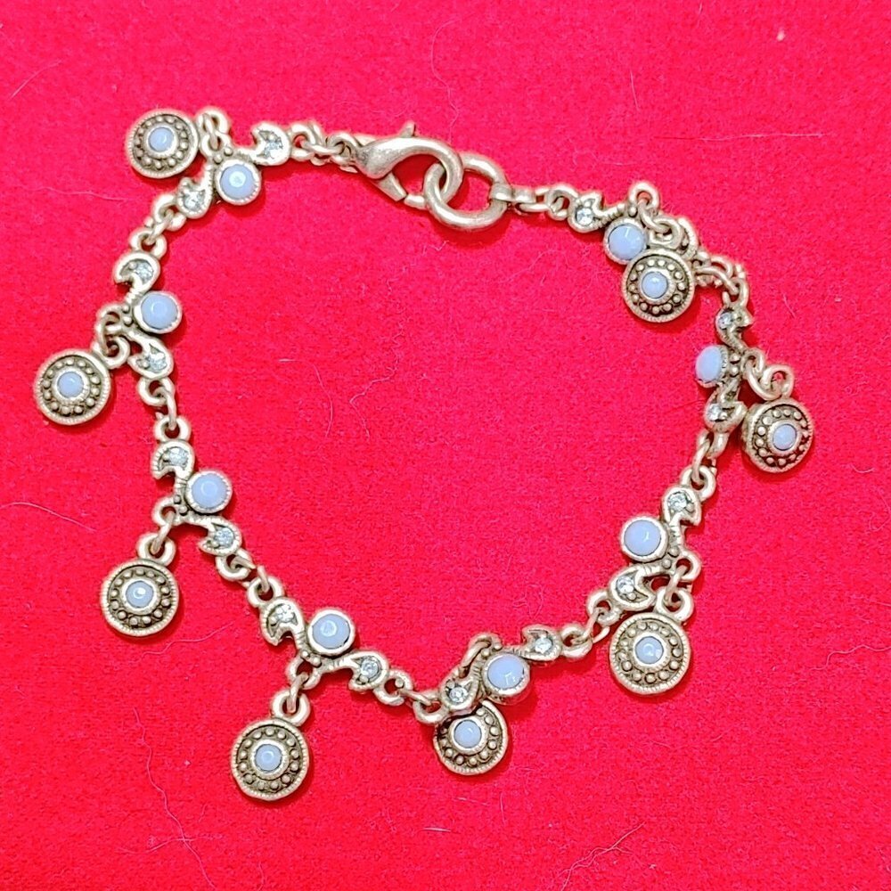Premier Design Blue Dangle Charms Bracelet Vintage